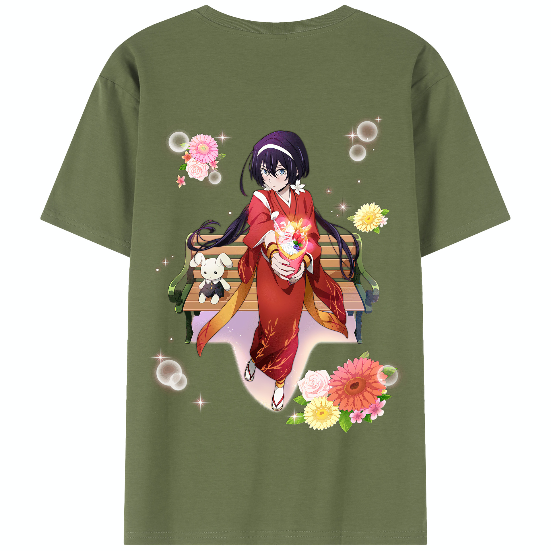 （画像用） 文豪ストレイドッグス Bungo Stray Dogs 綿100％半袖Tシャツ（背面プリント）